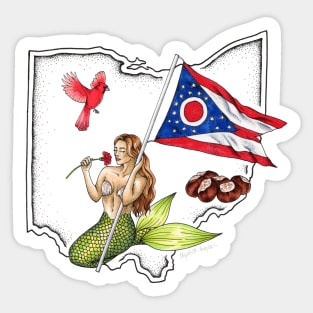 Ohio Mermaid Sticker